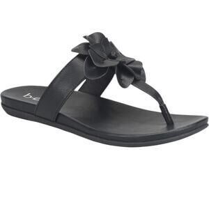BOC BY BORN Kendal Floral Appliqué Sandal Black Size 7